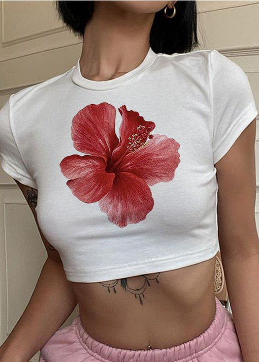 Hibiscus Flower - Baby Tee